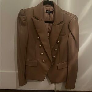 Brown Double-Breasted Women's Jacket